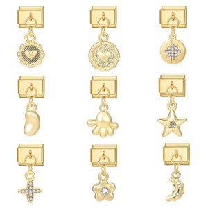 Fashion Charm for Bracelet with All-Match Golden Pendant Cross-Border Personalities Creative Accessory Italian Charm Bracelet - Product Image 3