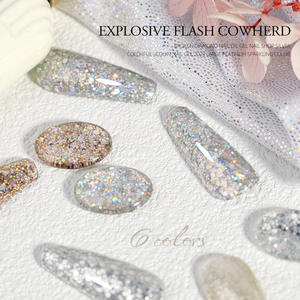 Vernis à ongles en gel <span class=keywords><strong>de</strong></span> 15 ml, paillettes scintillantes, lampe LED, résine, paillettes scintillantes, diamant broyé, gel pour salon à domicile, <span class=keywords><strong>bricolage</strong></span> - Product Image 4