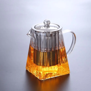 Teiera Quadrata <span class=keywords><strong>in</strong></span> Vetro Borosilicato da 350ml, 550ml, 750ml, 950ml <span class=keywords><strong>con</strong></span> Infusore <span class=keywords><strong>in</strong></span> Acciaio Inox - Offerta Speciale - Product Image 3