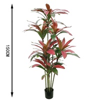 Arbre artificiel Dracaena de 150 cm de haut, plante tropicale verte artificielle pour la décoration intérieure de la maison, de la chambre, du bureau, du hall d'hôtel