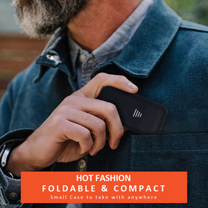 Thời trang mới màu xanh chống ánh sáng xách tay gấp Kính đọc sách phong cách Retro Kính đọc sách kim loại - Product Image 3