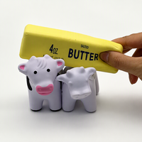 Jouet Squishy en Mousse PU à Remontée Lente, Forme de Vache Mignonne, Jouet Anti-Stress Doux, Jouet de Décompression Fidget pour Enfants et Adultes