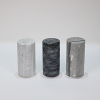 Ensemble de salières et poivrières artisanales en marbre noir et blanc naturel, écologiques, pour épices, décoration de luxe pour la maison