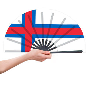 Éventails pliants en bambou avec drapeau des îles Féroé, vente en gros, éventail à main pour carnaval, mariage, festival, fête, agence de voyage - Product Image 4