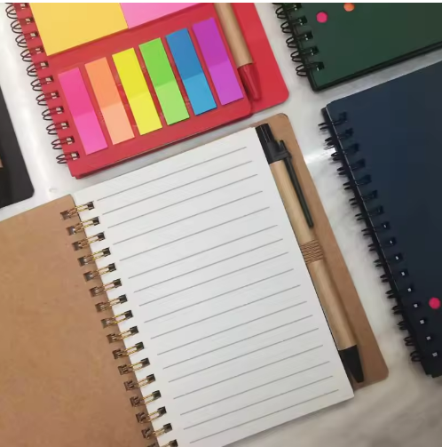 Portable Spiral Notebook & Loose-leaf Combination with Sticky Notes-Gift Notepad 60 Sheets