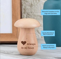 Cercueil funéraire créatif rond en bois massif pour animaux de compagnie, boîte de rangement en bois pour cendres commémoratives pour chiens et chats