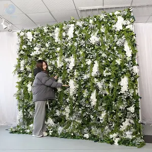 LFB1819 Luckygoods Drop Shipping 3m Green Simulation Flower Wall nuovo elegante per la decorazione di nozze