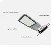 Aixuan Haute Transmission 6500K SMD Aluminium IP65 Réverbère Extérieur 100W 200W 300W Led Réverbère Avec Philip Driver