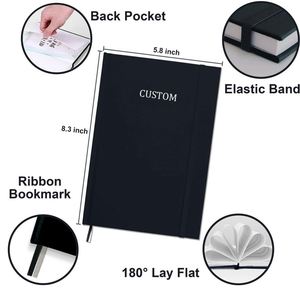 Custom PU Leather Hardcover Thermal Binding <b>A5</b> Weekly & Monthly <b>Planner</b> From January to December 2025 Agenda with Elastic Band - Product Image 4