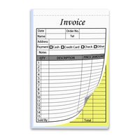 Carnet de reçus de remerciement personnalisé, carnet de reçus de caisse 210x140, carnet de formulaires de remboursement des dépenses, carnet de commandes de services en papier autocopiant 2 feuillets