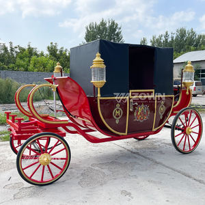 豪华高品质出厂价批发红色皇家马车灰姑娘无马电动马车 - Product Image 1