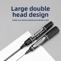 Marqueur spécial à séchage rapide à base d'huile, double face, grande capacité, résistant à l'usure, stylo à trait épais noir