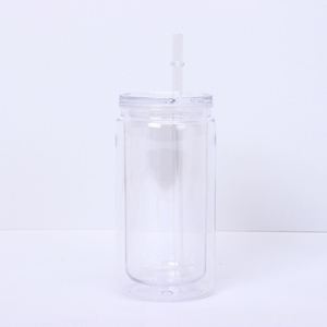 Factory Direct BPA Free 16oz Double Wall Mason Jar <b>Cup</b> with Lid and Straw for Outdoor Camping Travel - Product Image 6