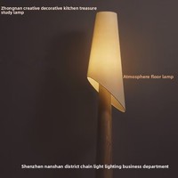 Lampe sur pied LED de style Wabi-sabi japonais, vintage, en bois massif, CRI 95 élevé, température de couleur réglable, pour maisons d'hôtes et salons