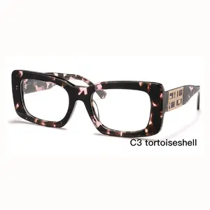 2024 Fashion Custom Logo Wholesale Sunglasses Summer Fashion Square Sunglasses And Optical Frame For Women