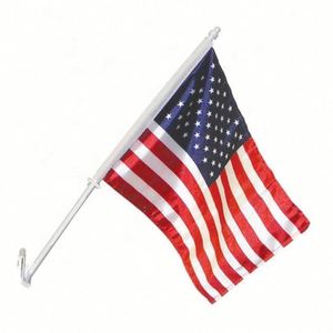 Venta al por Mayor de Banderas para Ventana de Auto de 12x18 Pulgadas, Económicas, 100% Poliéster, de Una o Dos Caras, con Impresión de Logotipo Personalizado y Asta - Product Image 6