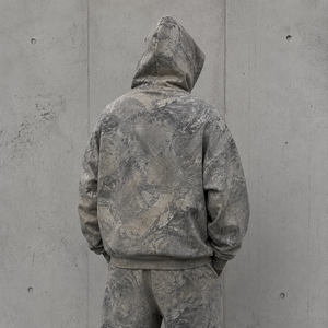 Ensemble de sweats à capuche camouflage streetwear hip-hop, coupe courte, <span class=keywords><strong>480</strong></span> g/m², impression personnalisée, coupe ample, poids lourd, surdimensionné – Fabricants - Product Image 2