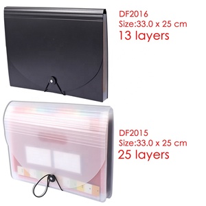 Carpeta de Acordeón Foska, Tamaño A4, 25 Bolsillos, Organizador de Documentos, Multicolor, Transparente, Bolsa Expandible para Archivos - Product Image 2