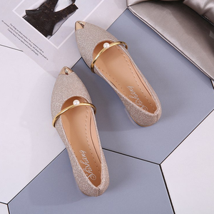 Zapatos planos informales a la moda para mujer, zapatillas planas, plateadas, doradas y brillantes, novedad - Product Image 6