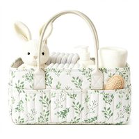 Cesto Organizador Floral Atacado para Fraldas, Bolsa Multifuncional para Berçário de Bebês, Cesto de Fraldas de Grande Capacidade para Trocador