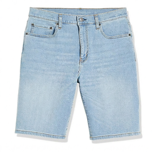 Fabricante de Pantalones Cortos de Mezclilla para Hombre al por Mayor, Pantalones Cortos de Mezclilla Azul Claro Personalizados, Pantalones Cortos Casuales de Verano para Hombre, Ropa de Alta Calidad - Product Image 1