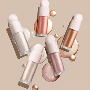 Logotipo personalizado de alta calidad de maquillaje líquido resaltador al por mayor vegano bajo Moq Rosa Mini brillo líquido resaltador - Product Image 1