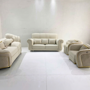 Ensemble de canapés de salon de luxe moderne en tissu, sectionnel 3 places (1+2+3), confortable, pour intérieur, couleur personnalisable pour hôtel - Product Image 1