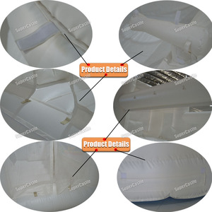Château gonflable commercial blanc avec toboggan en spirale, directement de l'usine, personnalisable <span class=keywords><strong>pour</strong></span> la <span class=keywords><strong>location</strong></span> de fêtes d'<span class=keywords><strong>anniversaire</strong></span> d'enfants - Product Image 6