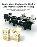 Machine à coller les cartons 3A500, équipement automatique de pliage et de collage de cartons pour la production d'emballages en carton avec commande PLC