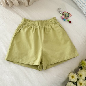 Elastic Waist Shorts For Women Summer Breathable Casual High Waisted Pants In Pink Purple Blue Beige Yellow Sizes S M L - Product Image 3