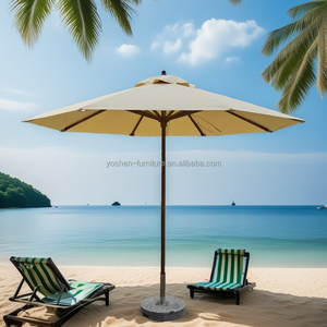 Parapluie en bois de 9 pieds pour l'extérieur <span class=keywords><strong>Parasol</strong></span> de luxe pour piscine commerciale <span class=keywords><strong>Parasol</strong></span> de jardin robuste en bois massif - Product Image 2