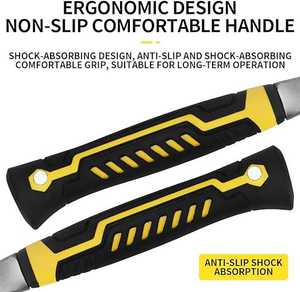 หัวค้อนเจาะหินอุตสาหกรรมแบบ DIY สำหรับงานธรณีวิทยา ปลายแหลม น้ำหนัก 600 กรัม ลดแรงกระแทก ด้ามจับโค้งรับมือ ปรับแต่งได้ตามต้องการ ผลิตตามแบบ OEM คาร์บอน - Product Image 3