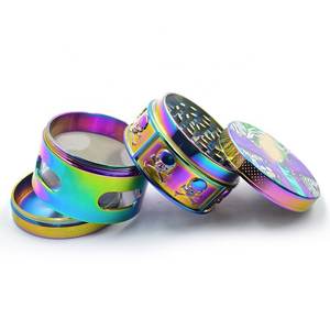 2023 nouveau 55 MM haute qualité Logo personnalisé modèles fenêtre herbe broyeur métal sec herbe broyeur arc-en-ciel haut impression pas cher en gros - Product Image 2