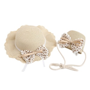 <span class=keywords><strong>Sombrero</strong></span> de Paja para Niños con Bolsa, Adorno de Lazo y Encaje, Estilo Princesa, Correa para la Barbilla, para Playa, Verano, Aire Libre, Casual, Fabricante de Sombreros Personalizados - Product Image 5