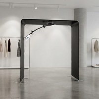 Photomaton instantané 360° en alliage d'aluminium pour 1 à 15 personnes, compatible avec plusieurs appareils (iPad, smartphones), USB/Bluetooth/Wi-Fi