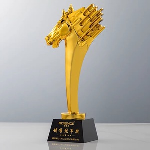 Trofeos de Cristal de Resina, Premios de Oro, Plata, Bronce, León, Águila, Caballo, Ganado, Regalos de Bienvenida de Madera, Impresión UV de Seguro, Año 2017 - Product Image 5