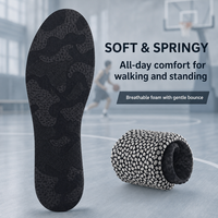 Semelles intérieures en PU composite respirantes et amortissantes, haute élasticité, soutien de la voûte plantaire, inserts antidérapants pour le basketball et le tennis