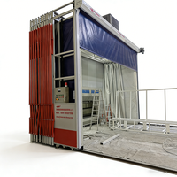 Cabine de ponçage et de polissage pour surfaces métalliques automobiles avec filtre à poussière pour garage
