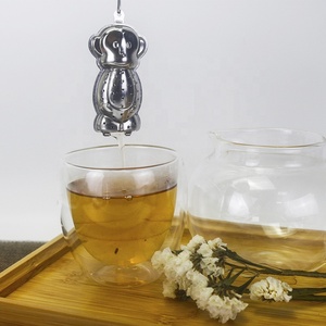 Infuseur à thé en acier inoxydable de haute qualité en forme de singe avec plateau d'égouttage - Product Image 5