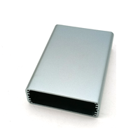 Boîtier en aluminium extrudé mat argenté à coins arrondis, boîtier divisé pour module de signal Mini PCB, coque de protection