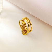 Bagues de mariage tendance en acier inoxydable plaqué or, bague signet minimaliste pour femmes et hommes, à porter au quotidien