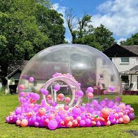Tente bulle gonflable transparente en gros pour mariage en plein air, anniversaire, célébration – Taille et design personnalisables disponibles – Dôme en PVC