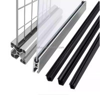 Profilé d'extrusion en aluminium sur mesure pour murs rideaux industriels, série 6000, finition anodisée, pliage, découpe, soudage