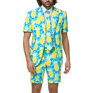 Trajes <span class=keywords><strong>de</strong></span> 3 piezas para hombre, Blazer <span class=keywords><strong>corto</strong></span>, conjunto <span class=keywords><strong>de</strong></span> pantalones cortos, ropa <span class=keywords><strong>de</strong></span> <span class=keywords><strong>novio</strong></span>, <span class=keywords><strong>traje</strong></span> Hawaiano para fiesta, boda, nuevo diseño - Product Image 3