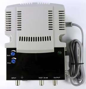 Amplificateur de <span class=keywords><strong>Signal</strong></span> <span class=keywords><strong>TV</strong></span> CATV réglable 20dB amplificateur de <span class=keywords><strong>Signal</strong></span> d'antenne <span class=keywords><strong>TV</strong></span> numérique répartiteur avec prise américaine - Product Image 1