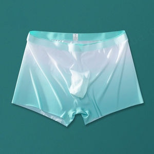 Livraison directe d'usine 90% fibre de Polyester 10% Spandex confortable sport glace soie respirant hommes sous-vêtements Boxer slips - Product Image 6