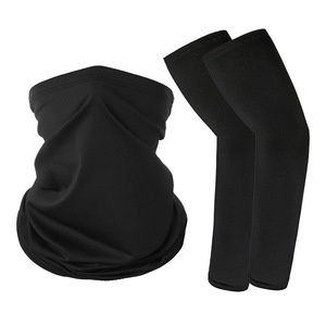 Cycling Face Mask And Arm Sleeves Set Anti Uv Quick Dry Breathable Unisex Adult Outdoor Sun Protection Ice Silk 38cm - Product Image 5