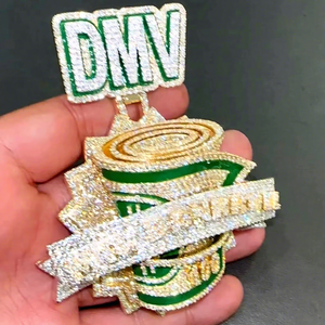 จี้ Iced Out MULA GUAP เงินแท้ 925 ประดับโมอิสซาไนต์ ชุบทอง ดีไซน์หรูหรา สไตล์ฮิปฮอป เหมาะสำหรับงานปาร์ตี้ - Product Image 1