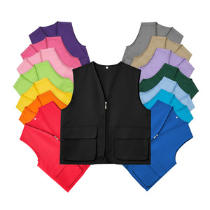 Chaleco Utilitario de Poliéster 100% Personalizado con Bolsillos <span class=keywords><strong>Grandes</strong></span>, Chaleco de Voluntario <span class=keywords><strong>para</strong></span> Personal de Eventos, Uniforme <span class=keywords><strong>para</strong></span> Equipo de Logística - Product Image 1