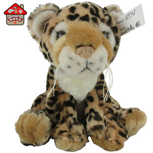 Petite peluche panthère tachetée de léopard peluche jouet animal sauvage technique lavé pour soulager le stress rempli de coton PP - Product Image 1